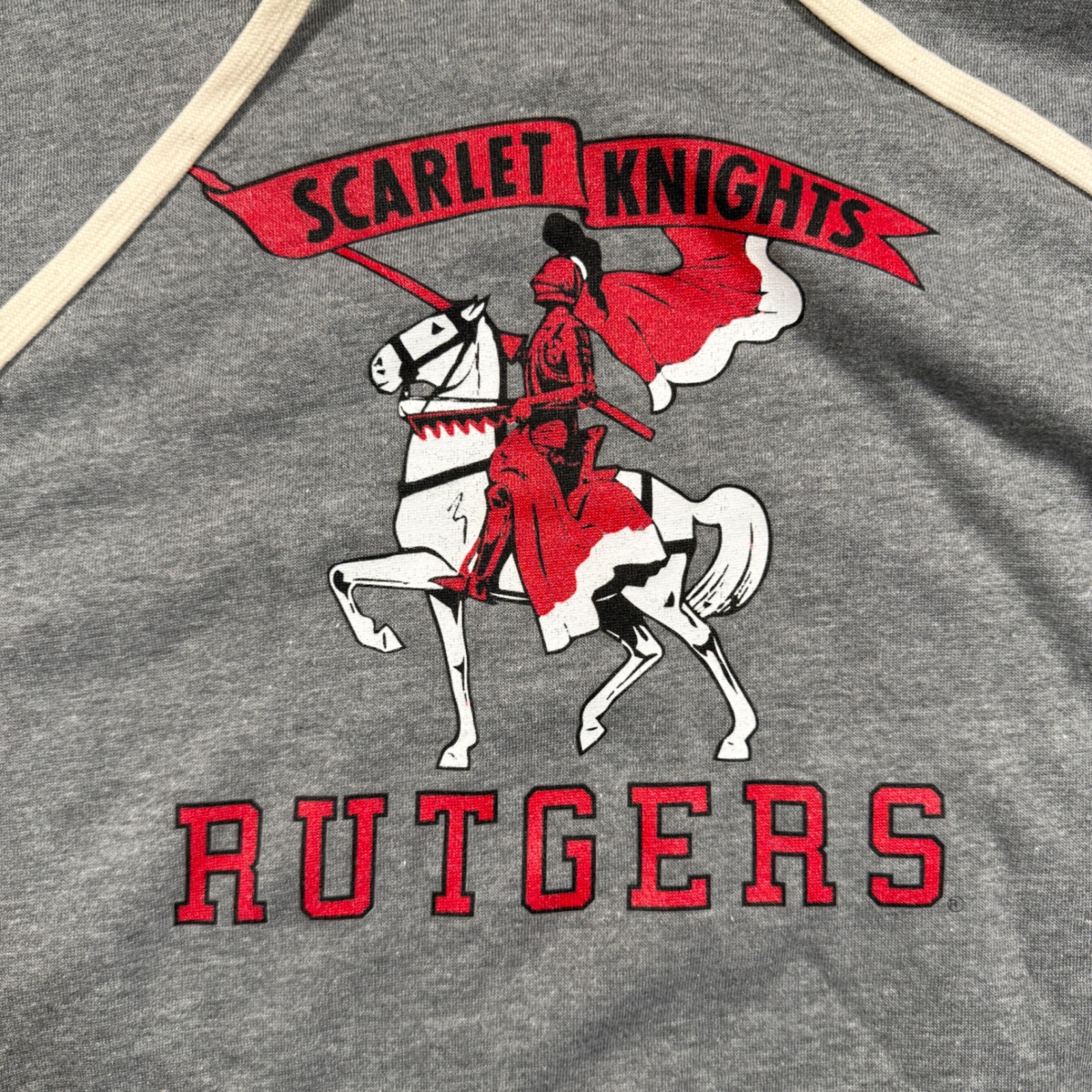 Homefield Rutgers Scarlet Knights Hoodie Mens Xl Grey Tri-Blend Mascot Nwot — image 2 of 6